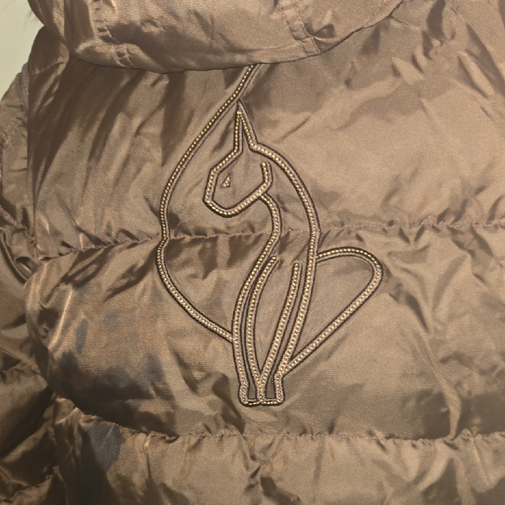 Baby Phat Chocolate Puffer Jacket with Fur Hood - Picture 12 of 14
